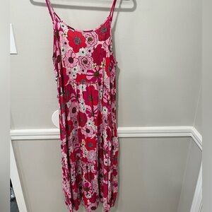 Kensie Pink and White Floral Dress